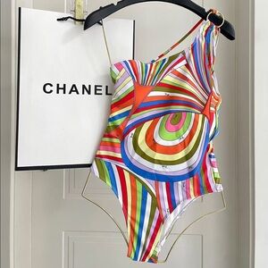 Emilio Pucci Multicolor One Piece Swimsuit